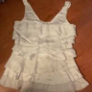 White House Black Market White Layered Camisole